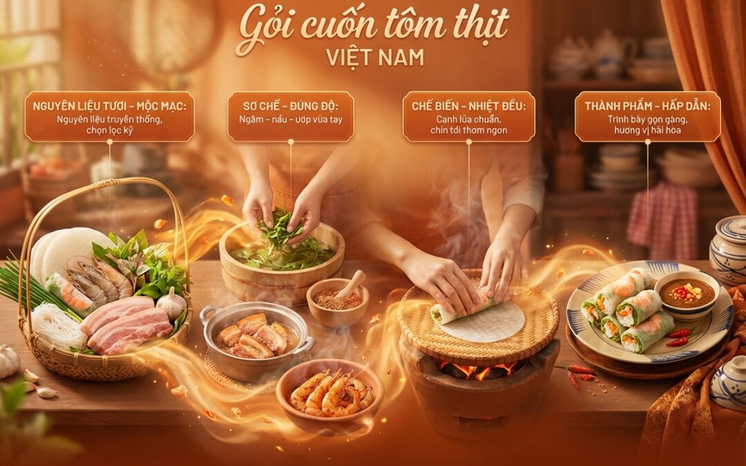 Gỏi Cuốn Tôm Thịt: Công Thức Chuẩn Vị Truyền Thống