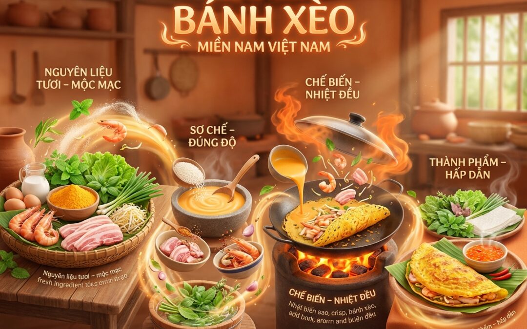 Công Thức Bánh Xèo Miền Nam: Chuẩn Vị Gia Truyền