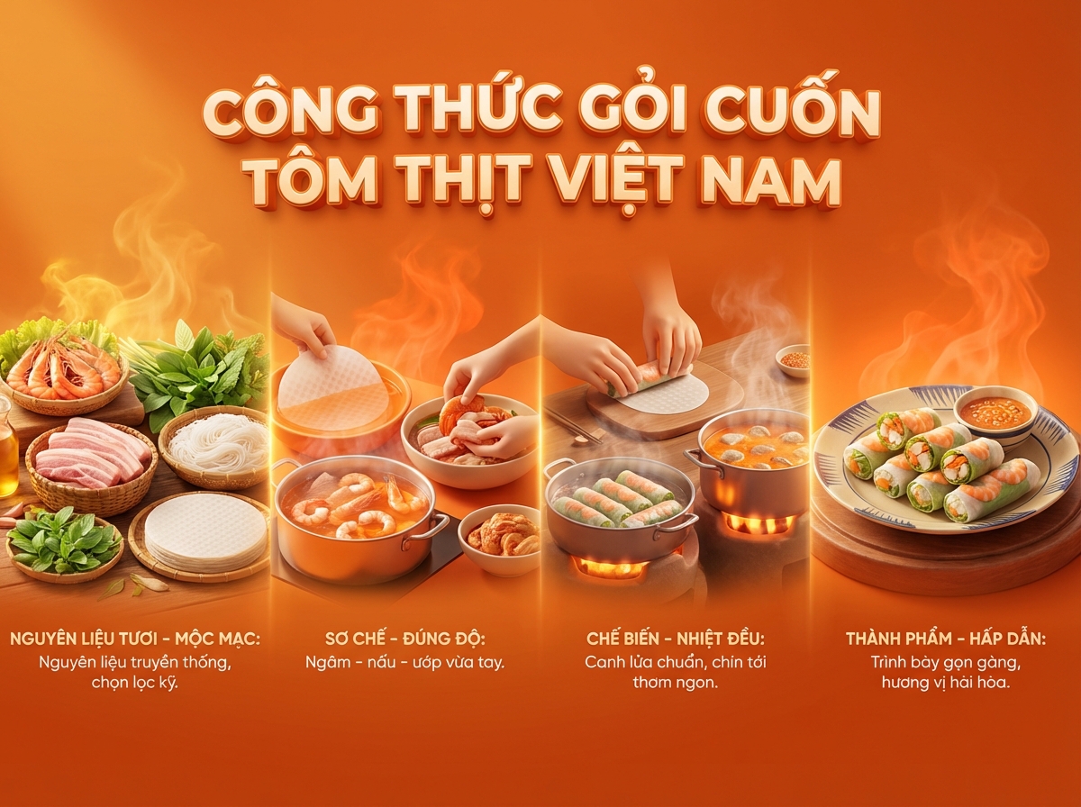 Bí Quyết Gỏi Cuốn Tôm Thịt Ngon, Dễ Làm Tại Nhà