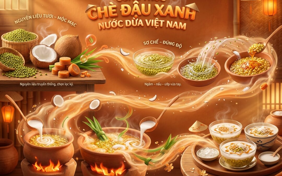 Công Thức Chè Đậu Xanh Nước Dừa – Bí Quyết Nấu Chuẩn Vị Gia Truyền