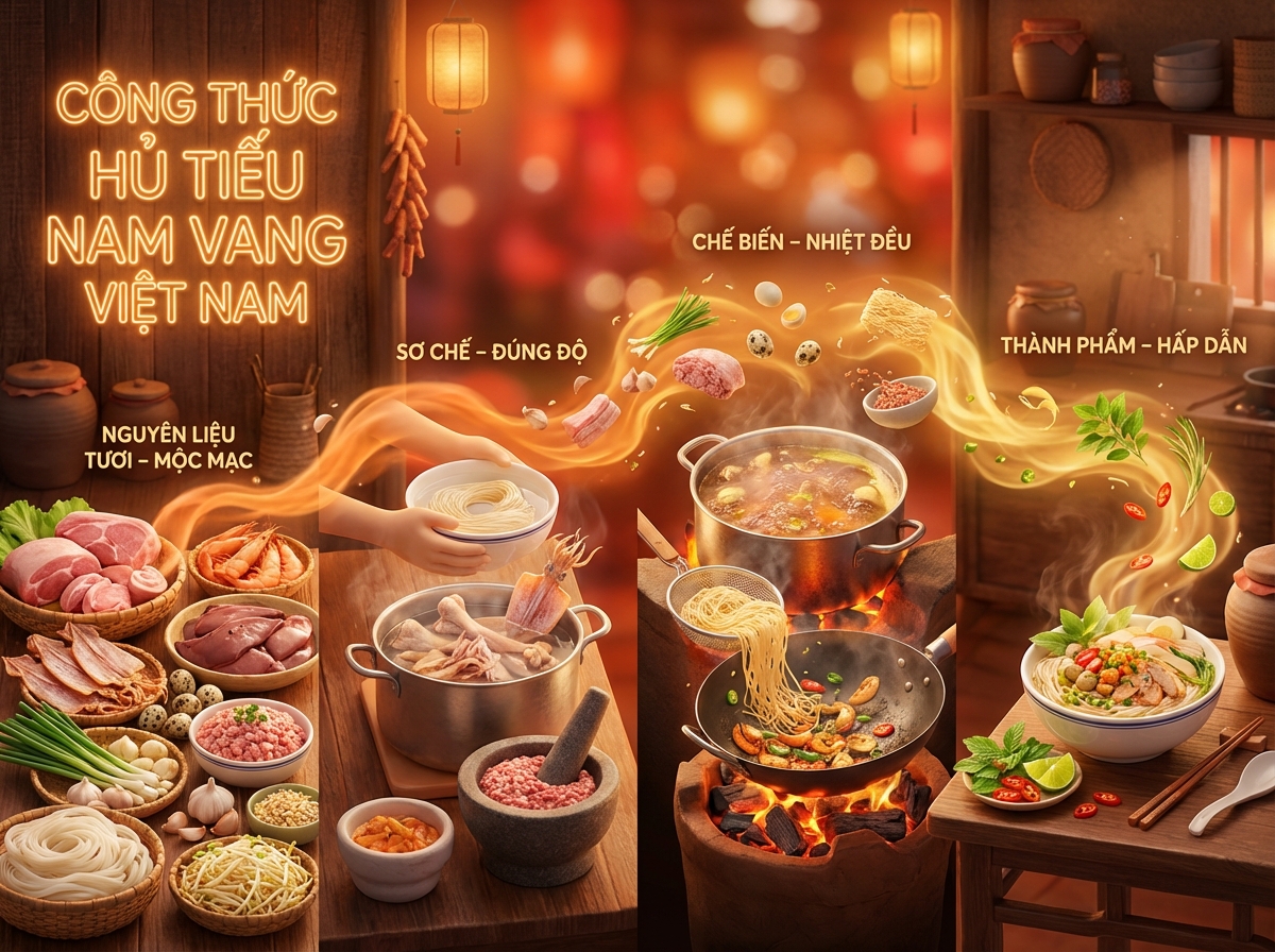 Công thức Hủ Tiếu Nam Vang: Chuẩn vị truyền thống