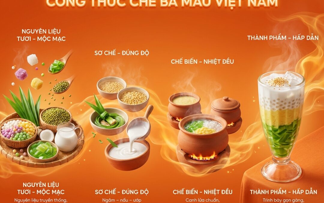 Công thức Chè Ba Màu: Nguyên liệu, sơ chế và bí quyết truyền thống