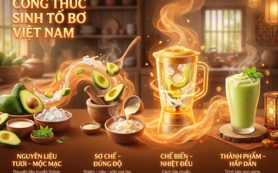 Công thức Sinh Tố Bơ – Nguyên liệu, Sơ chế và Bí quyết Chuẩn vị