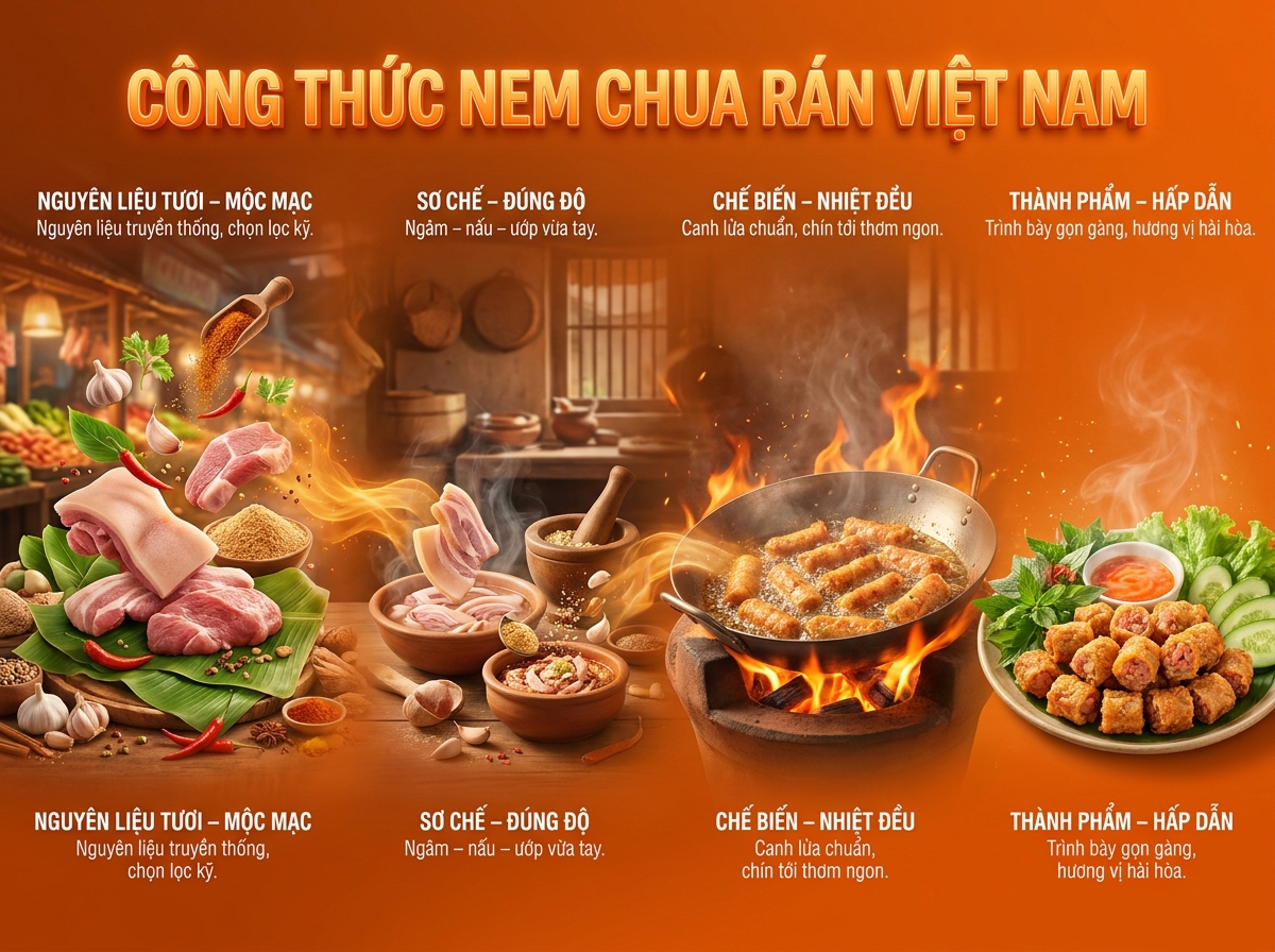 Nem Chua Rán: Công Thức Chuẩn Vị Truyền Thống