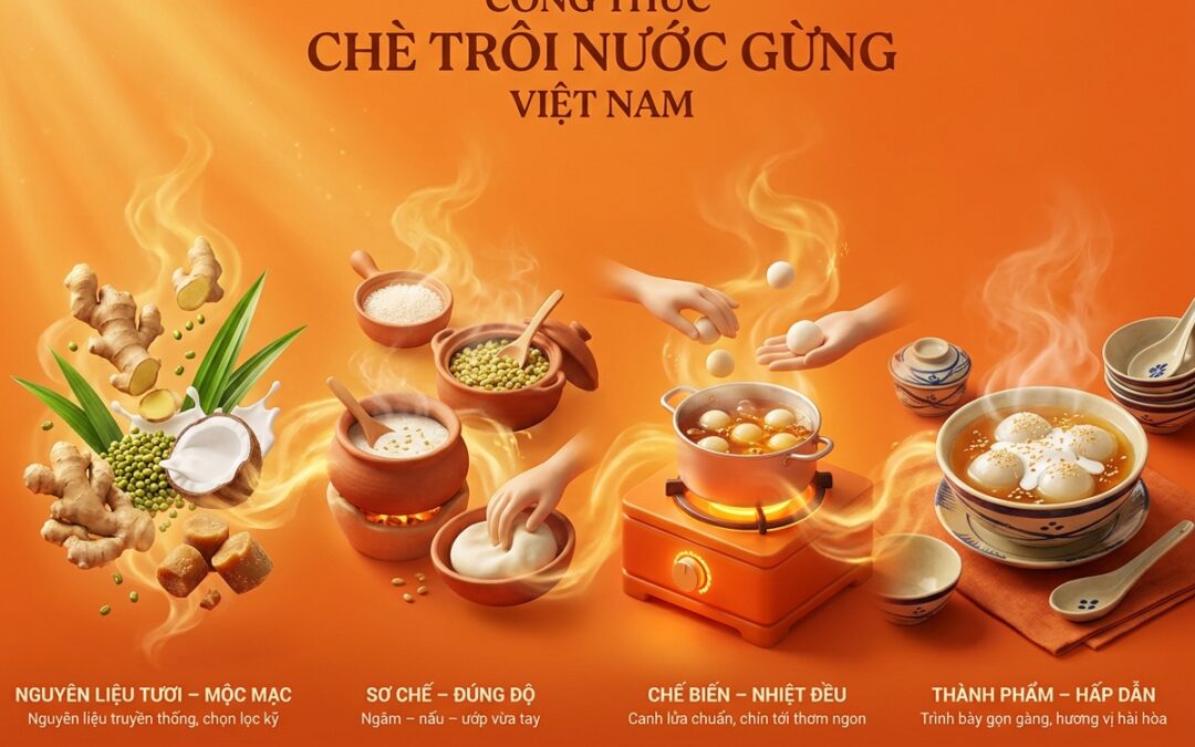 Công thức Chè Trôi Nước Gừng: Nguyên liệu, sơ chế và bí quyết
