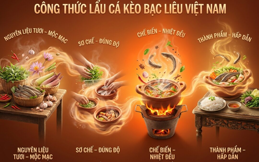 Công thức Lẩu Cá Kèo Bạc Liêu: Nguyên liệu, sơ chế và bí quyết nấu chuẩn vị