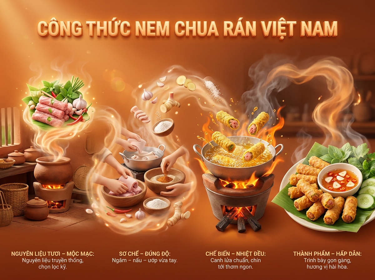 Nem Chua Rán – Công thức truyền thống, chuẩn vị tại nhà