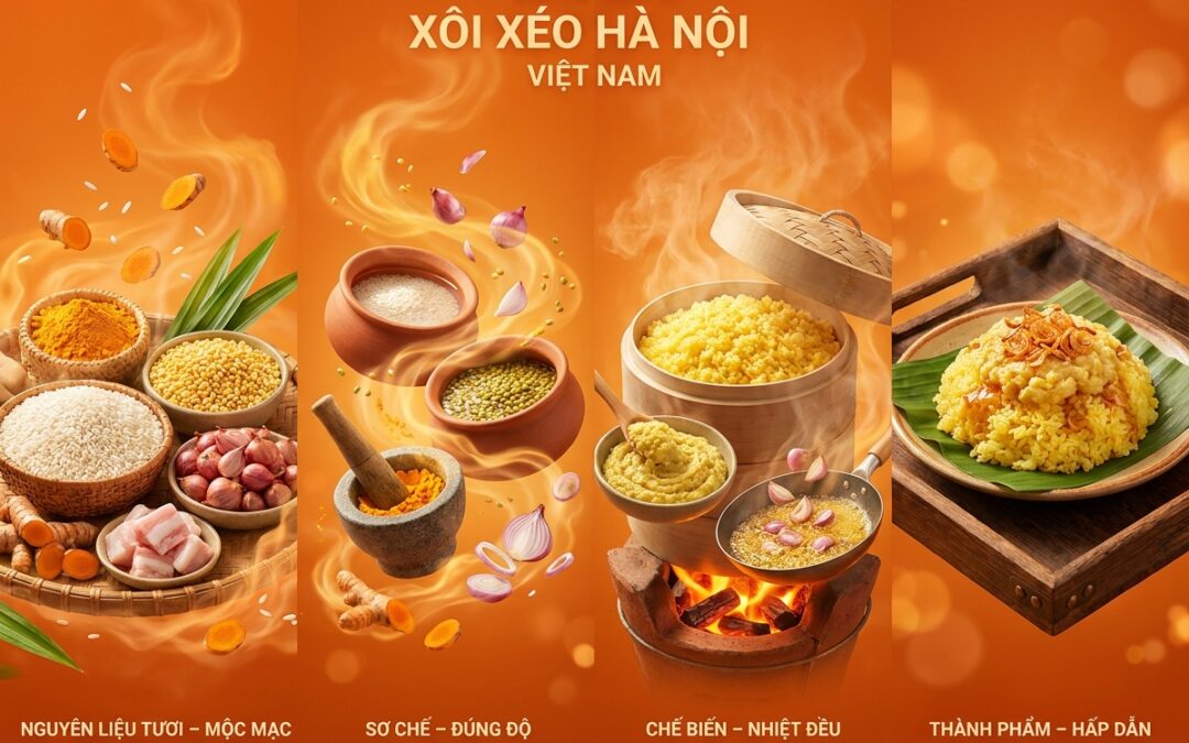 Xôi Xéo Hà Nội: Công thức, nguyên liệu và bí quyết chuẩn vị