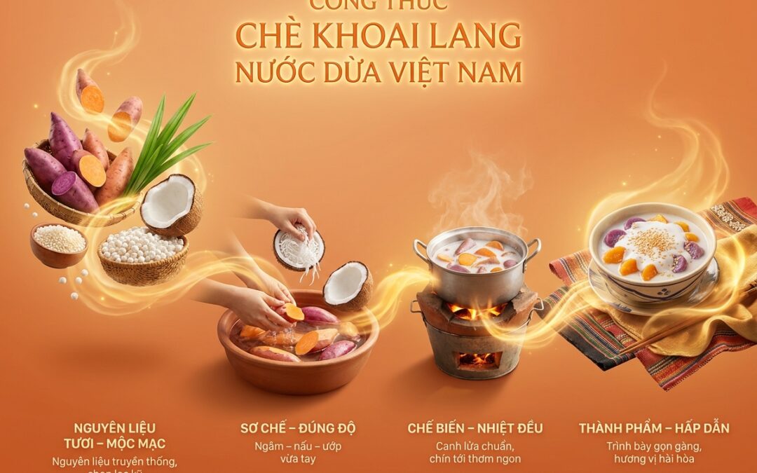 Chè Khoai Lang Nước Dừa: Công Thức Chuẩn Vị Gia Truyền