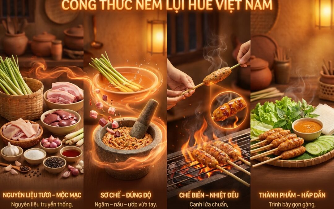 Công thức Nem Lụi Huế: Nguyên liệu, bí quyết chuẩn vị