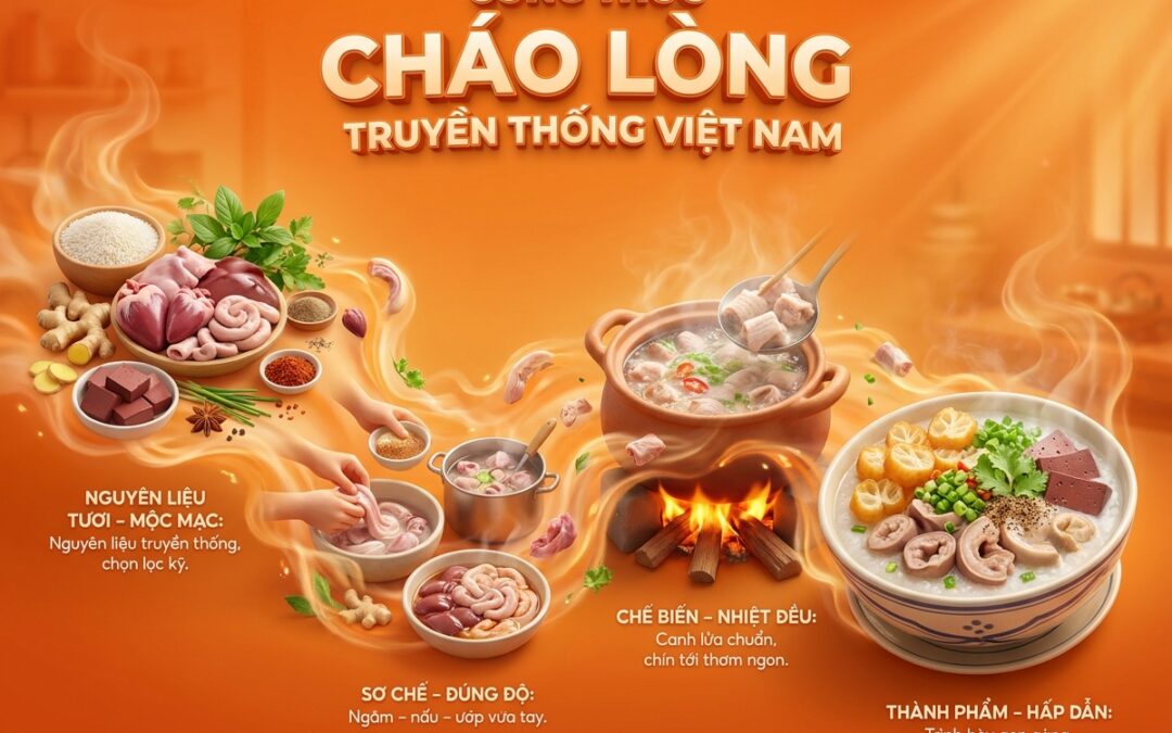 Công thức Cháo Lòng Truyền Thống: Nguyên liệu, sơ chế, bí quyết chuẩn vị