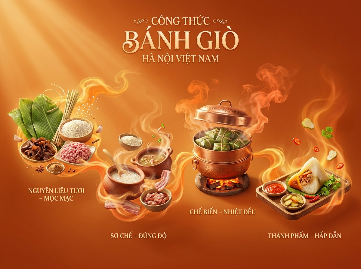 Công thức Bánh Giò Hà Nội – Bí quyết nấu chuẩn vị