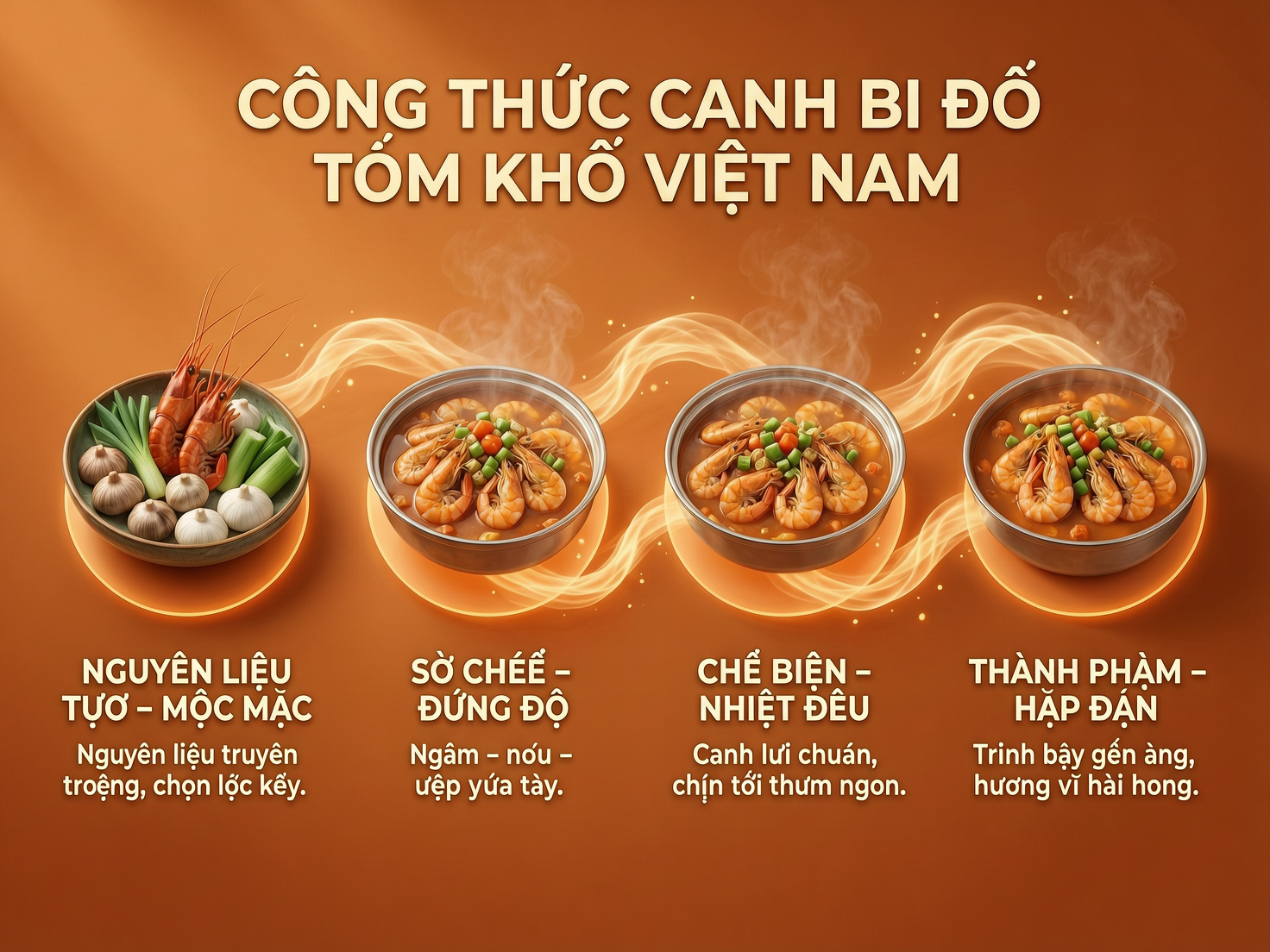 Cách nấu canh bí đỏ tôm khô chuẩn vị cho quán ăn