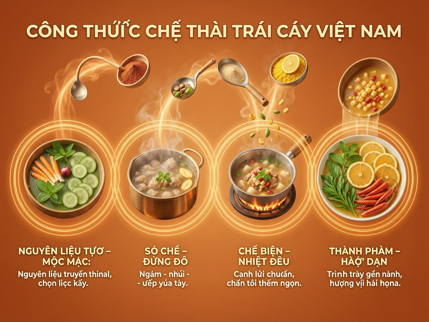 Cách nấu chè Thái trái cây chuẩn vị truyền thống