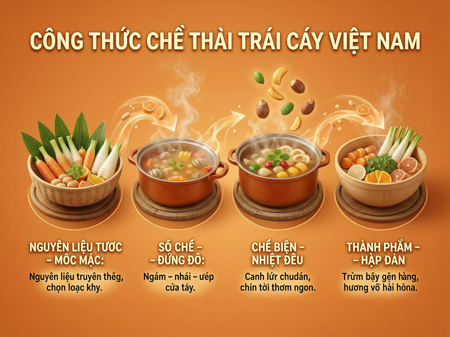 Công thức chè Thái trái cây chuẩn vị cho quán