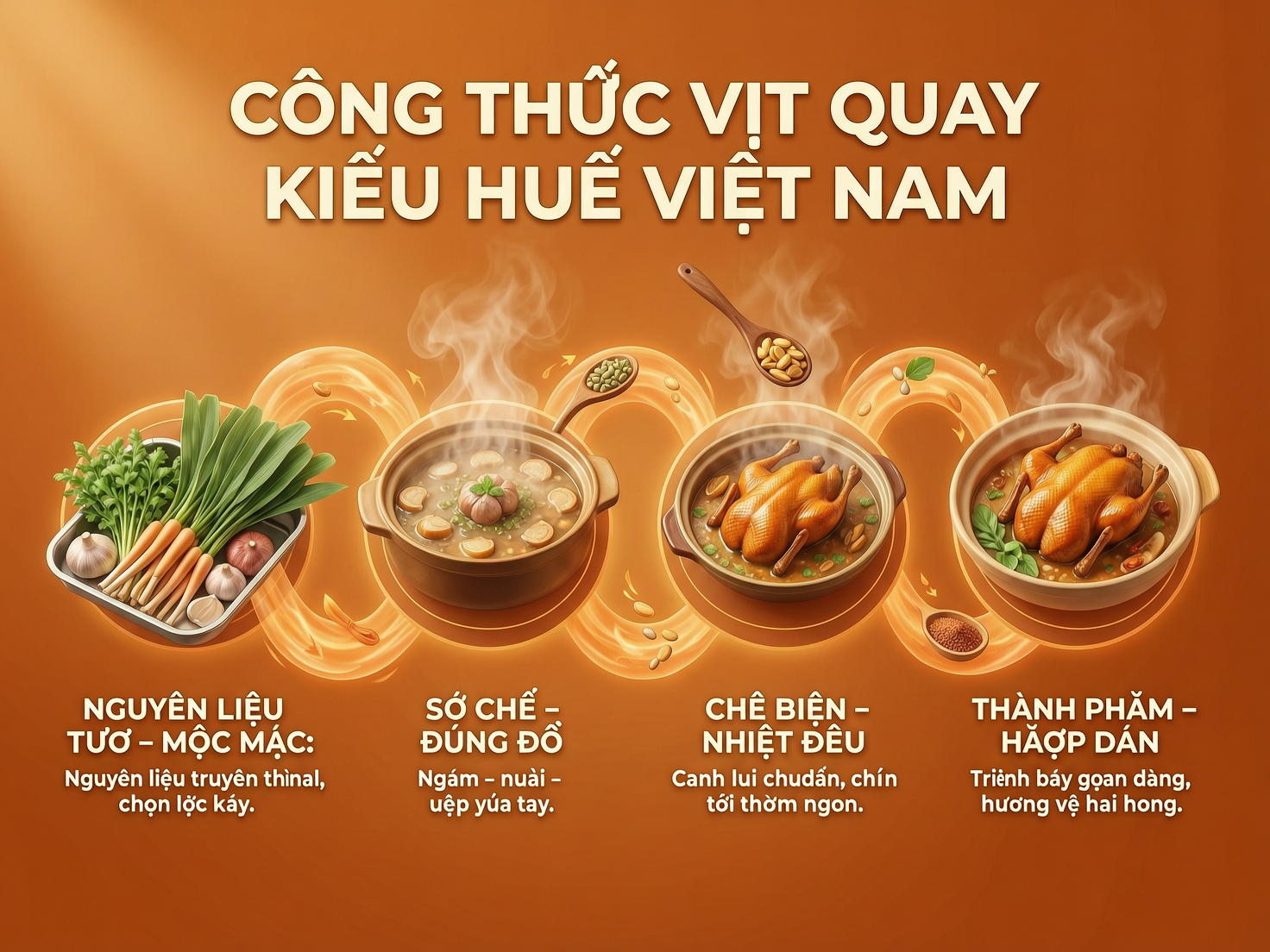 Công thức vịt quay kiểu Huế chuẩn vị cho quán