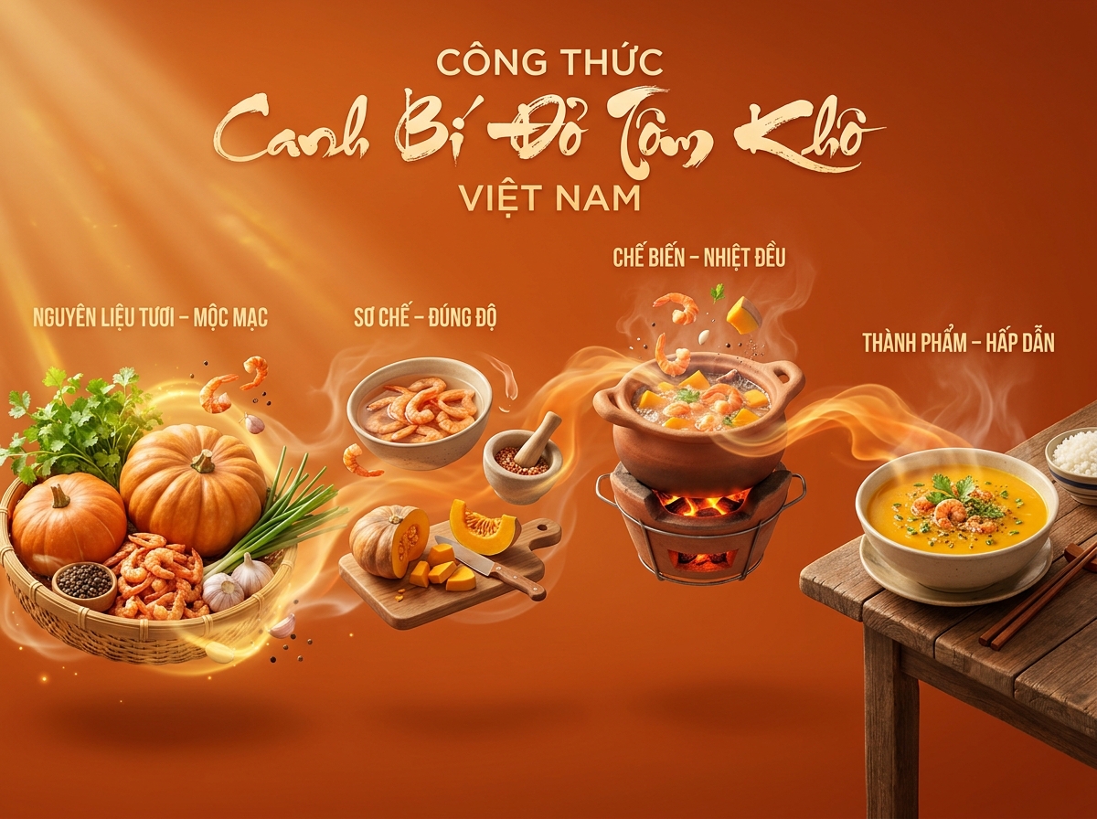 Món ngon chuẩn vị: Canh Bí Đỏ Tôm Khô: Công thức, nguyên liệu và bí quyết nấu