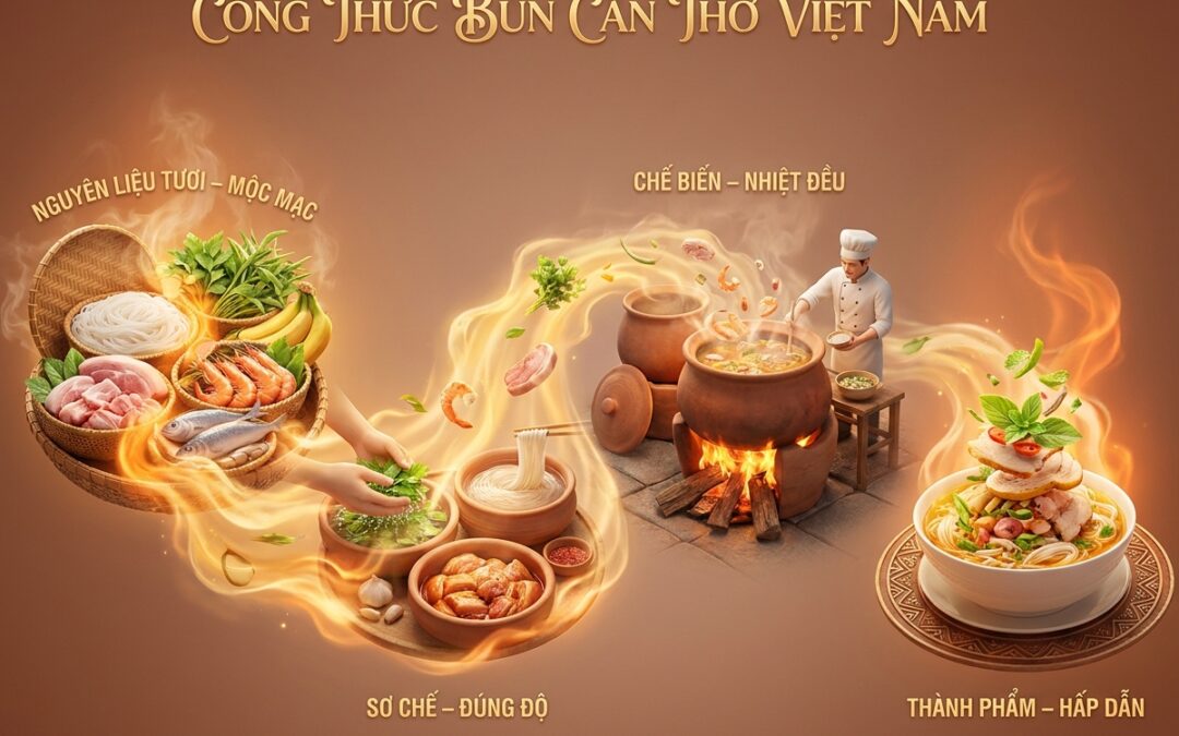 Công thức Bún Cần Thơ: Nguyên liệu, cách nấu chuẩn vị truyền thống